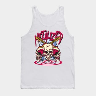 Metalized - Skully and guitarrs Heavy Metal Design Tank Top